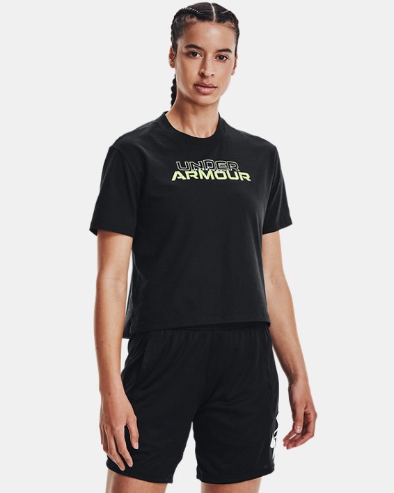 Women's UA Oversized Graphic Short Sleeve T-Shirt, Black, pdpMainDesktop image number 0